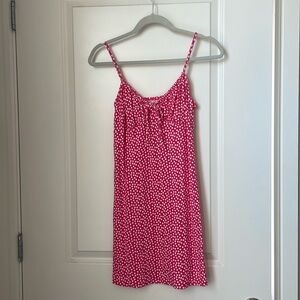 Floral bright pink American eagle dress size M